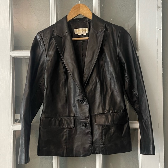 Margaret Godfrey Black Leather Jacket‎